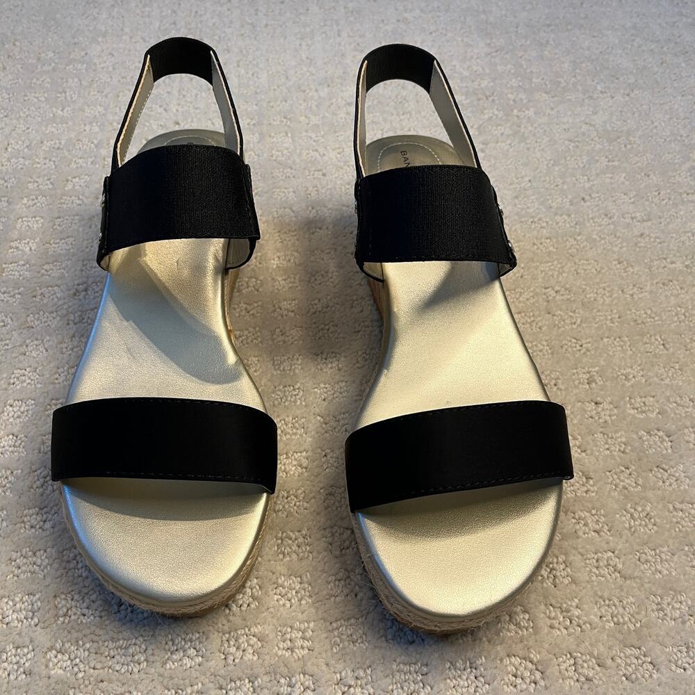Bandolino Grace Cork Wedge Sandals Black Size 7.5 - Picture 2 of 9